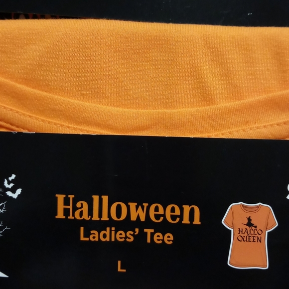 Bobbie Brooks Halloween Tee & Leggings "HALLO QUEEN", Size L NWT - Picture 4 of 6